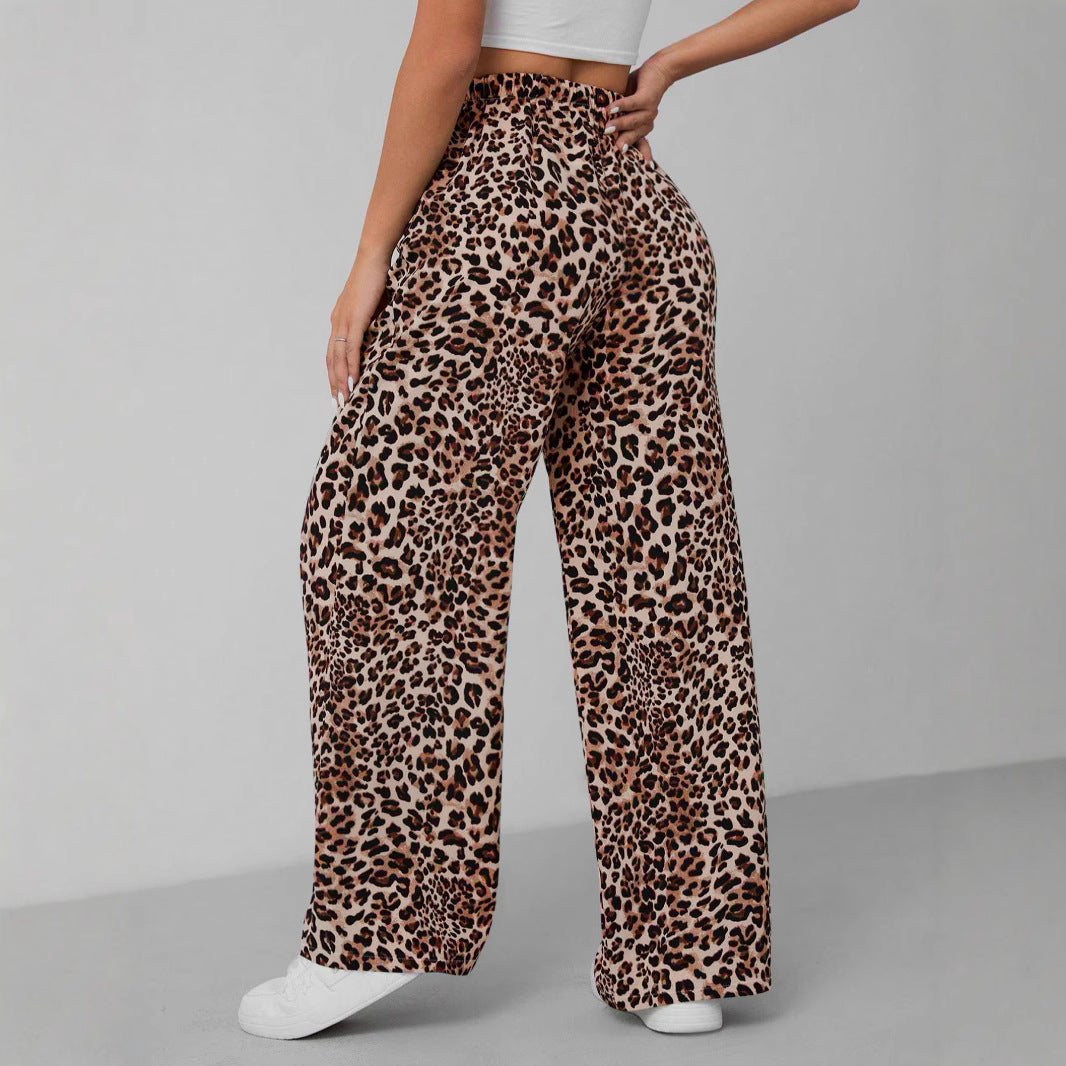 Leopard print palazzo pants for women with a relaxed fit Chic and Style