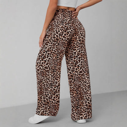 Leopard print palazzo pants for women with a relaxed fit Chic and Style