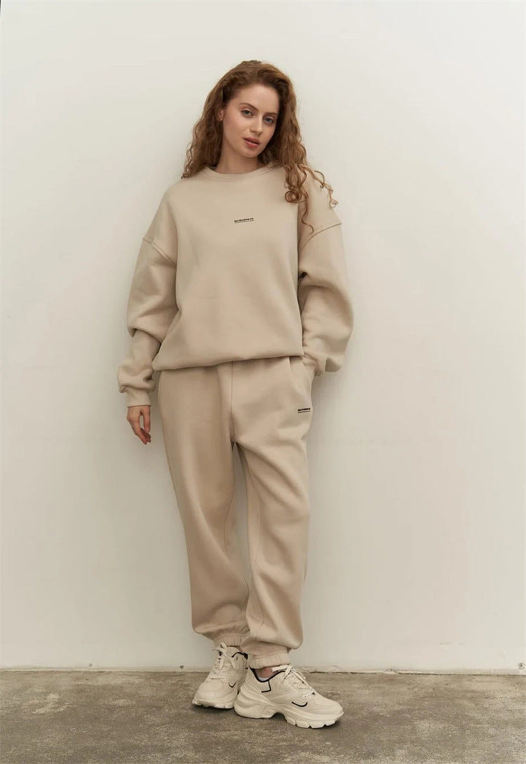 Dames décontracté ensemble de sweat à capuche surdimensionné avec cordon et manches longues Chic und Stil