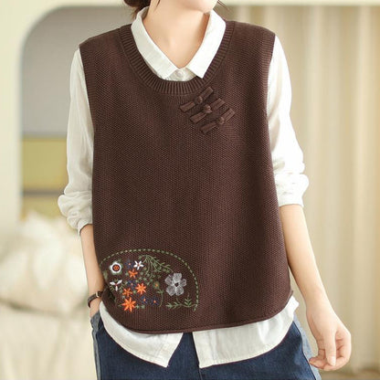 Pull en tricot pour femmes avec broderie décorative Chic und Stil