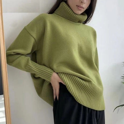 Pull à col loop pour femmes en matériau doux Chic und Stil