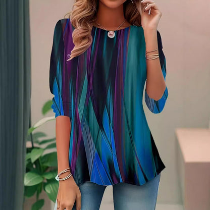 Blouse pour femmes avec motif abstrait et coupe décontractée Chic und Stil