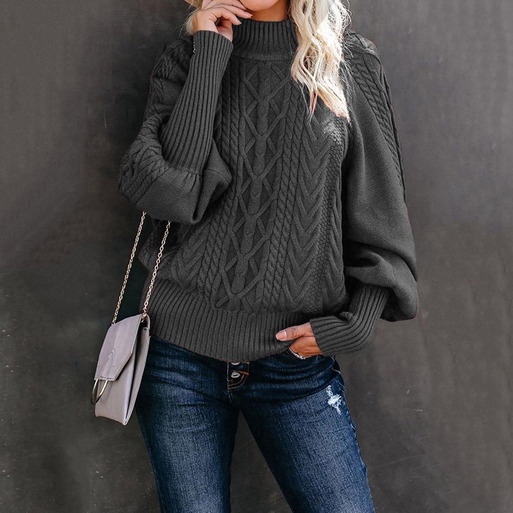 Pull en tricot pour femmes avec col haut et design texturé Chic und Stil