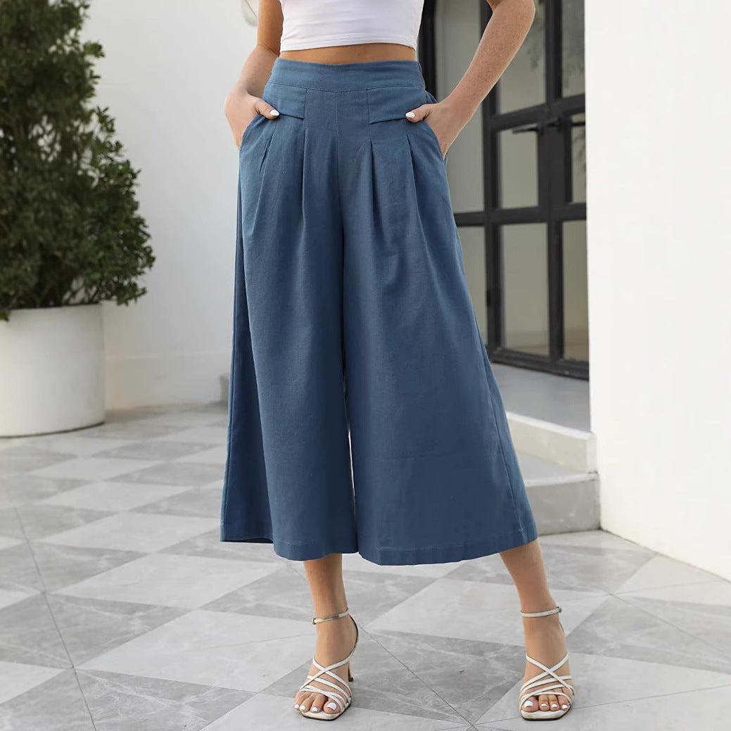 Women wide pants with elegant cut Chic and Style