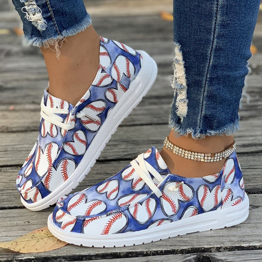 Baskets pour femmes avec design de baseball créatif Chic und Stil
