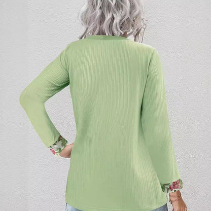 Dames cardigan décontracté avec doublure florale et manches longues Chic und Stil