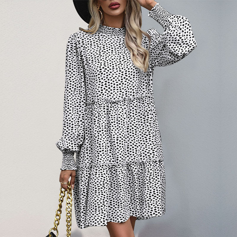 Robe mini décontractée pour dames avec volants et coupe ample Chic und Stil