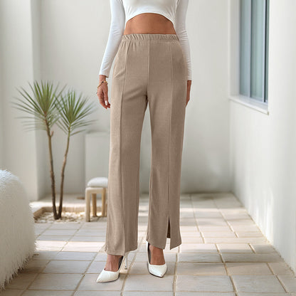 Wide palazzo pants for women with elegant slits Chic and Style