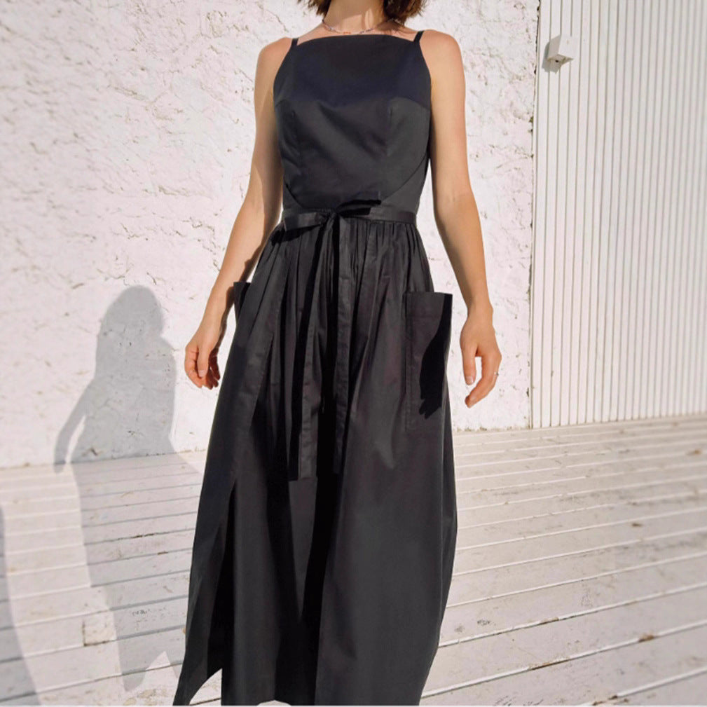 Robe maxi pour dames avec jupe évasée et poches latérales pratiques Chic und Stil