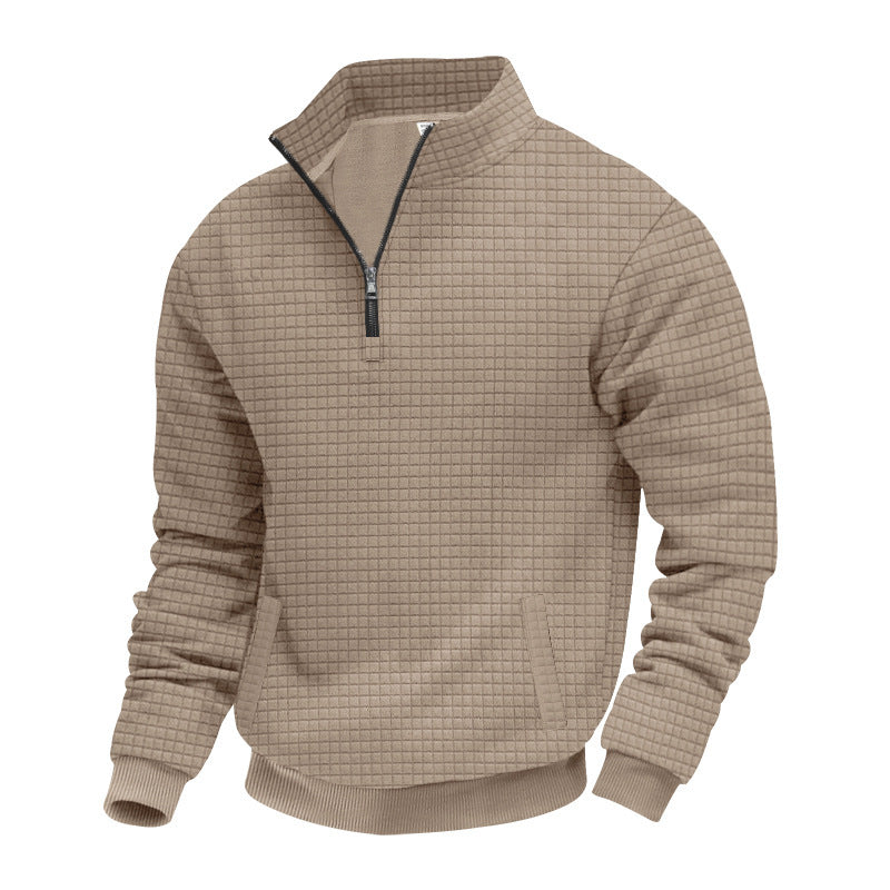 Functional fleece sweater for men with half-zip and side pockets Chic und Stil