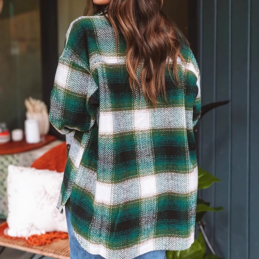 Dames Chemise à carreaux Chic und Stil