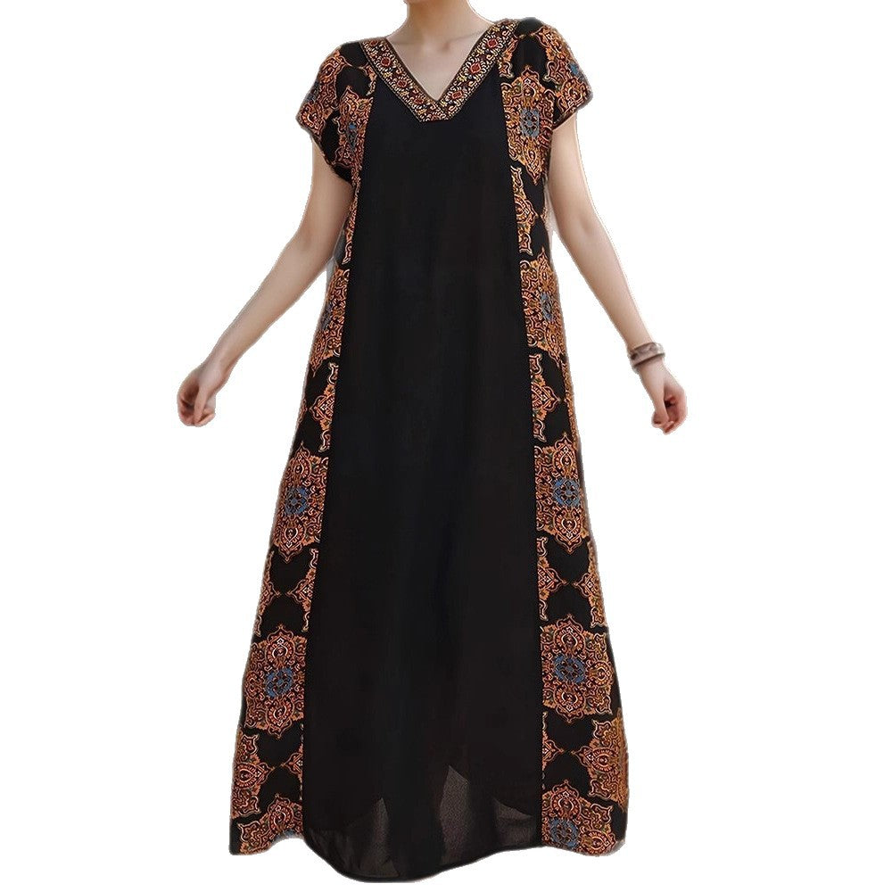 Robe maxi pour femmes avec des détails de broderie élaborés et une coupe fluide Chic und Stil