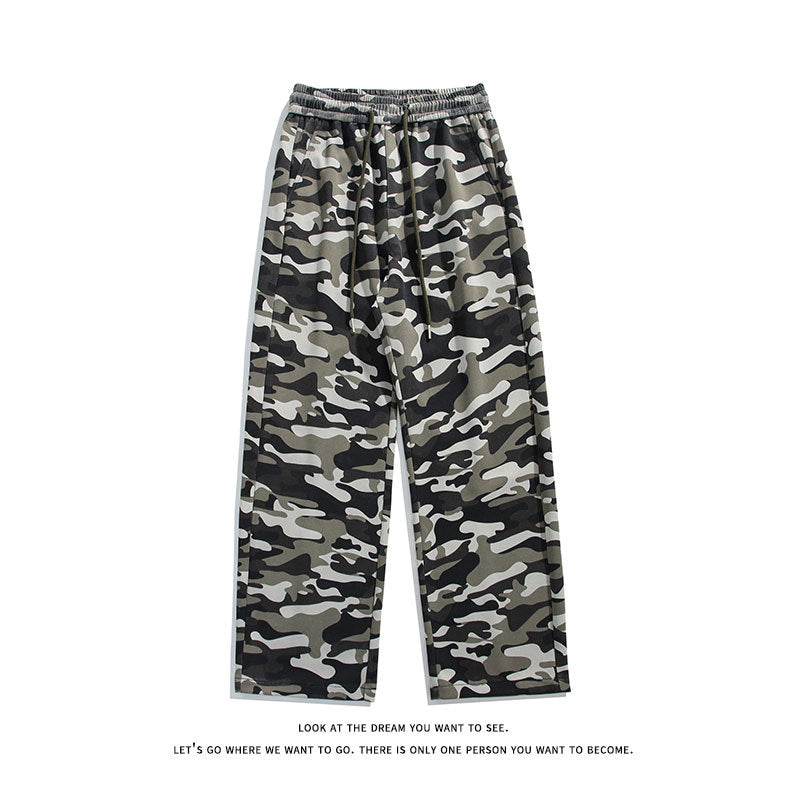 Casual cargo pants for women with drawstring and practical camouflage pattern Chic and Style