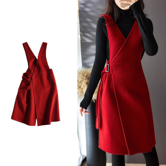 Robe portefeuille A-line élégante pour femmes Chic und Stil