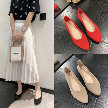 Dames Ballerines en dentelle tricot respirante Chic und Stil