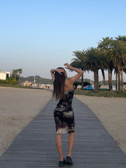 Robe Bodycon Artistique pour Femmes Chic und Stil