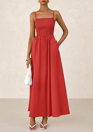 Robe maxi pour femmes avec haut élastique et jupe fluide Chic und Stil
