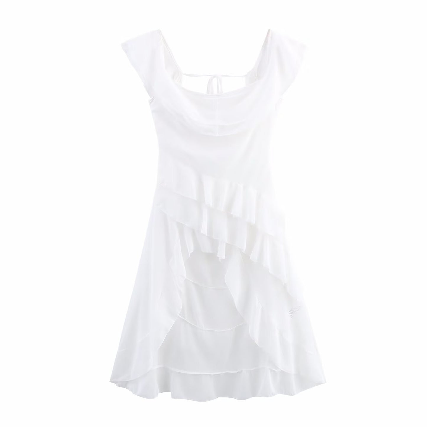 Robe maxi off-shoulder pour femmes avec des détails de volants volumineux et un ourlet flottant Chic und Stil