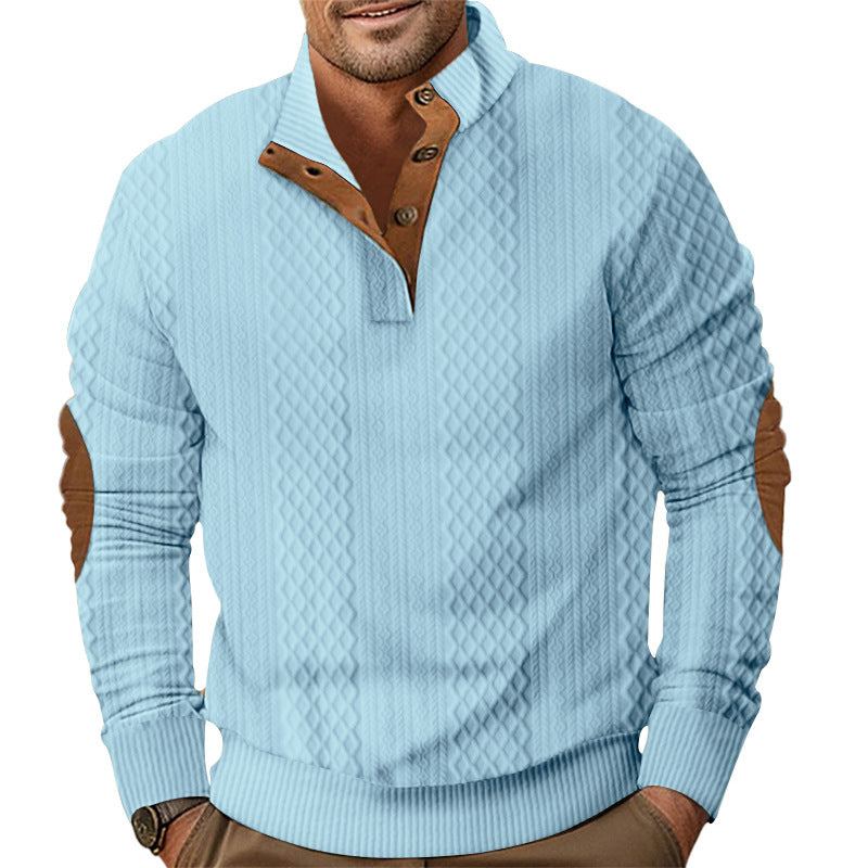 Pull en tricot tendance pour hommes avec une structure unique et col Chic und Stil