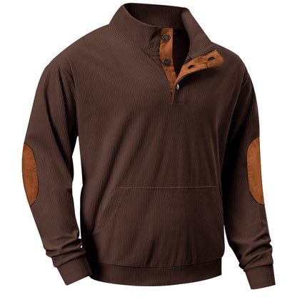 Pull-over en tricot confortable pour hommes avec col moderne et coudières renforcées Chic und Stil