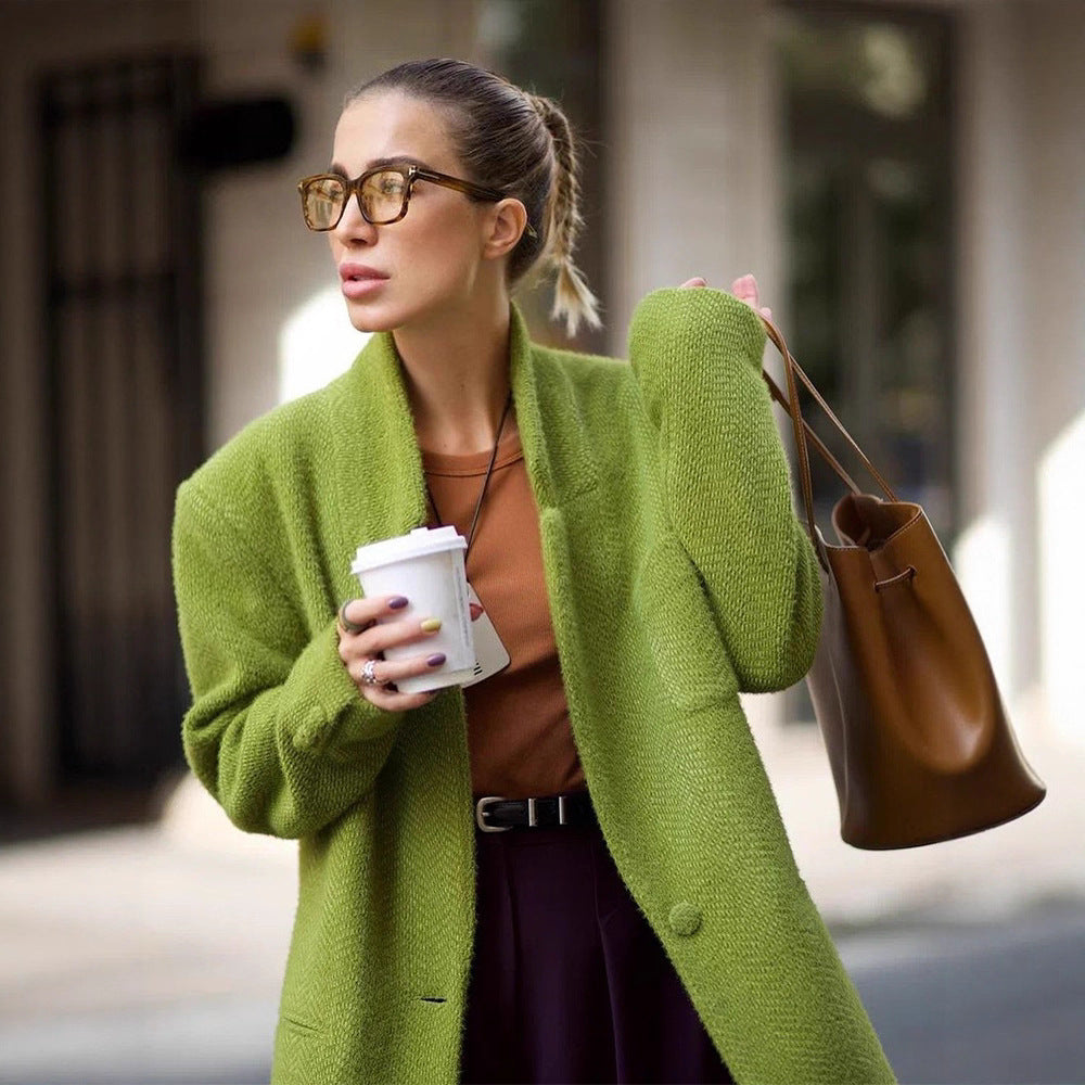 Blazer oversize décontracté pour femmes en matériau de haute qualité Chic und Stil