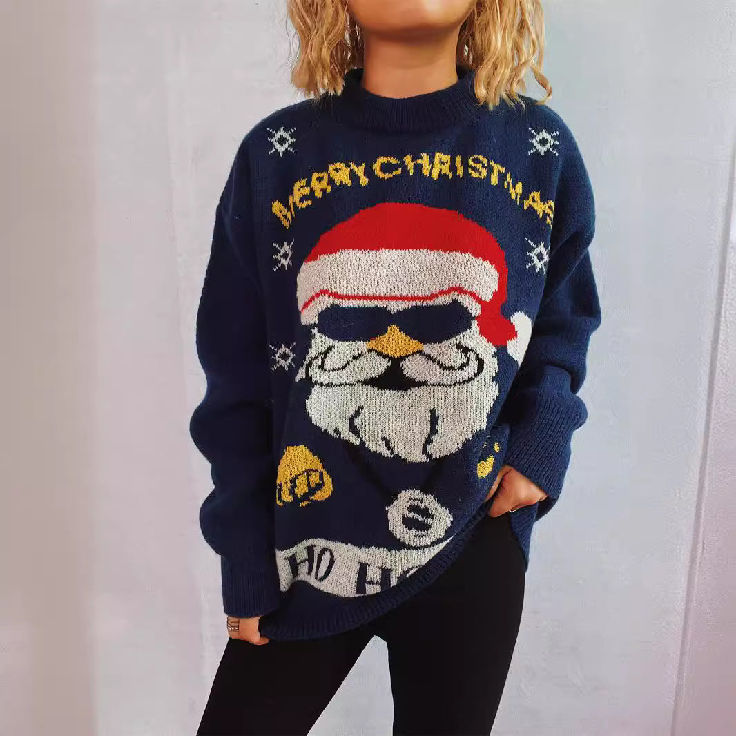 Pull de Noël pour femmes avec motif festif et coupe oversized Chic und Stil