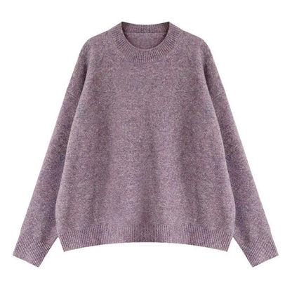 Ladies oversized knit pullover with wide fit and high edges Chic und Stil