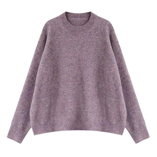 Ladies oversized knit pullover with wide fit and high edges Chic und Stil