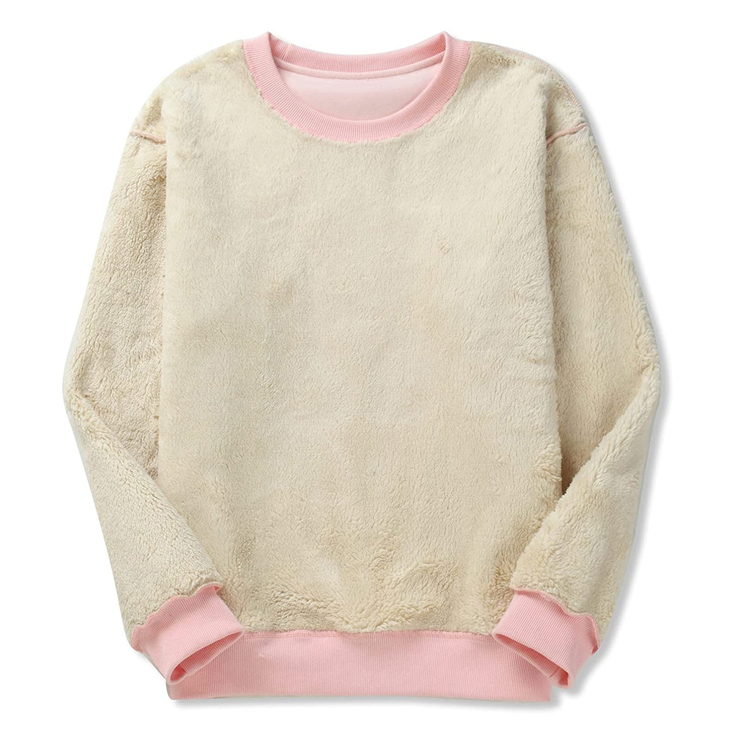 Ladies Oversized Cozy Pullover with Fleece Lining Chic and Style