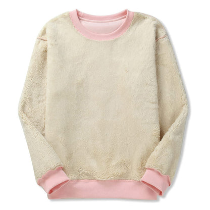 Ladies Oversized Cozy Pullover with Fleece Lining Chic and Style