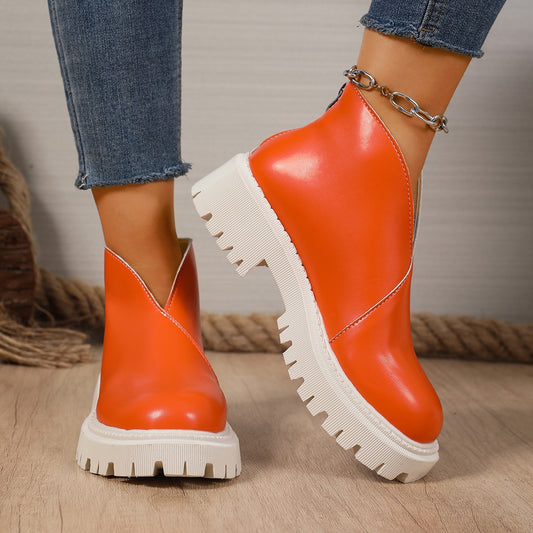 Bottes Chelsea à la mode pour femmes avec plateforme tendance et semelle antidérapante Chic und Stil