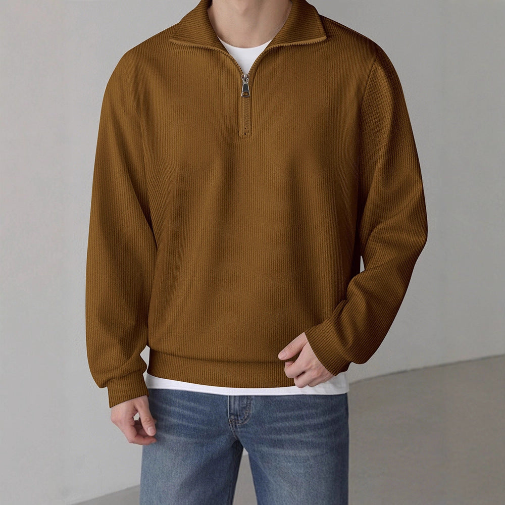 Casual pullover for men with half zipper Chic and Style