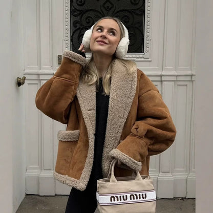 Dames coupe-vent confortable avec détails en fausse fourrure Chic und Stil