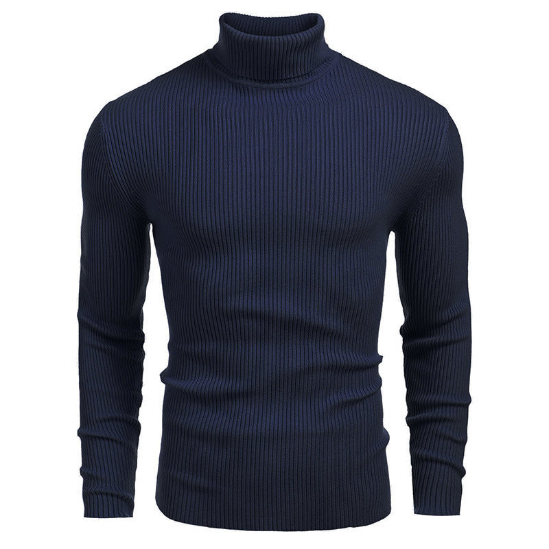 Pullover with turtleneck for men with textured ribbing pattern Chic and Style