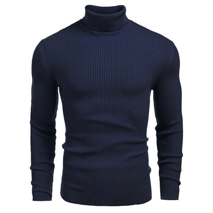 Pullover with turtleneck for men with textured ribbing pattern Chic and Style