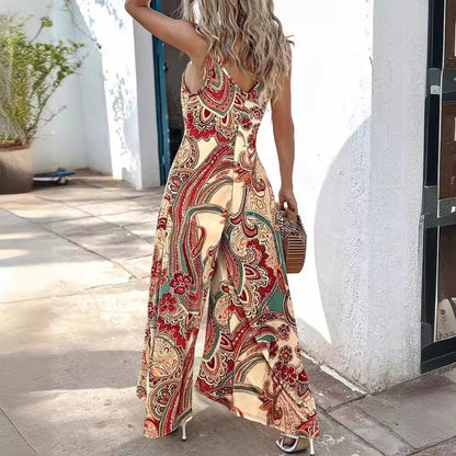 Robe maxi pour femmes avec un motif paisley vivant