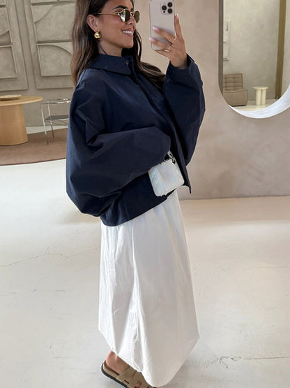 Chemisier oversize pour femme avec des manches bouffantes décoratives Chic und Stil