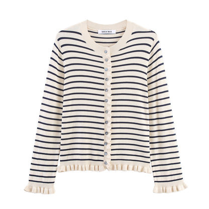 Dames cardigan élégant avec détails en volants Chic und Stil