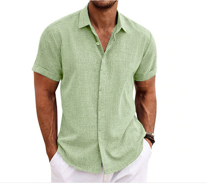 Chemise à manches courtes pour hommes en coton léger avec un confort de port agréable Chic und Stil