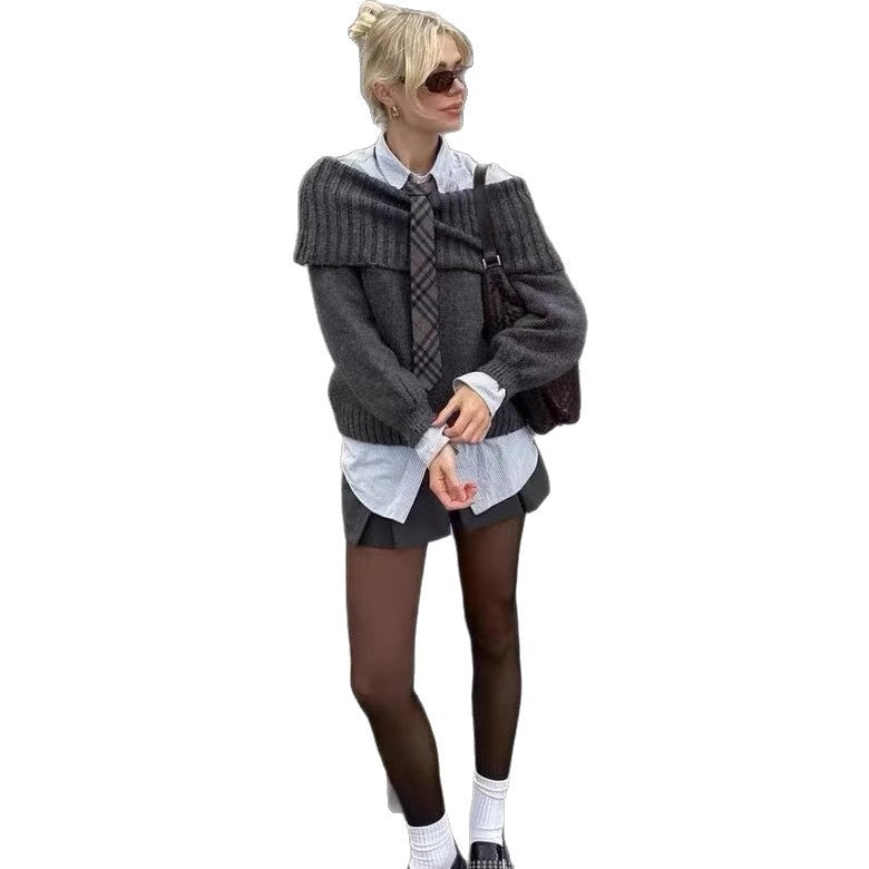 Pull off-shoulder pour femmes Chic und Stil