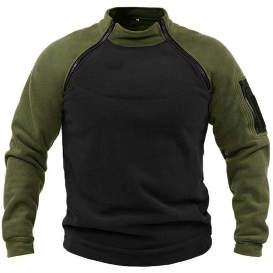 Pull-over en fleece pour hommes avec col haut et poches fonctionnelles Chic und Stil