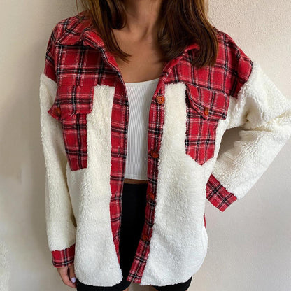 Veste en flanelle oversize pour dames avec doublure douce et poches pratiques Chic und Stil