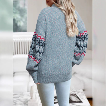 Pull en tricot pour femmes avec un motif géométrique moderne et une coupe oversize Chic und Stil