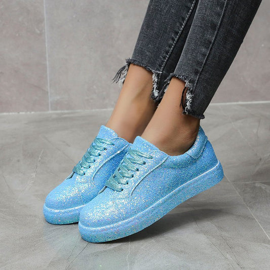 Dames Baskets scintillantes décontractées avec semelle respirante et design antidérapant Chic und Stil