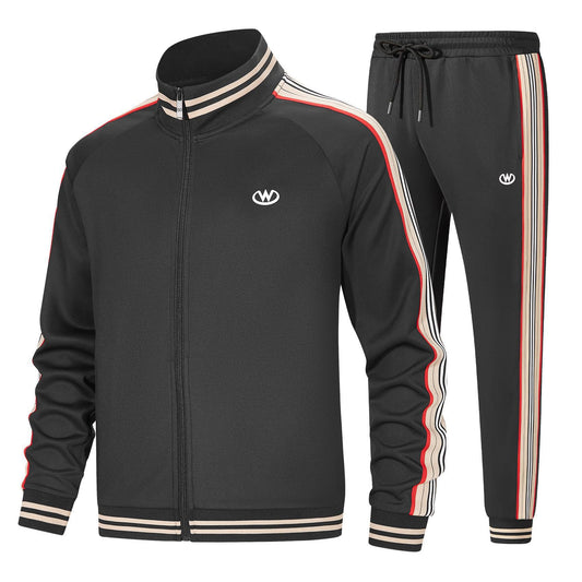 Chic und Stil | Men's Tracksuit with Striped Sports Pants Comfortable