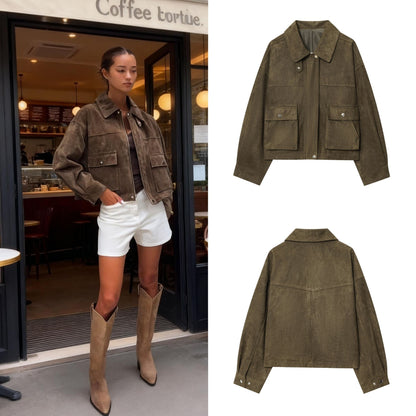 Fashion utility jacket for women with practical pockets Chic and Style