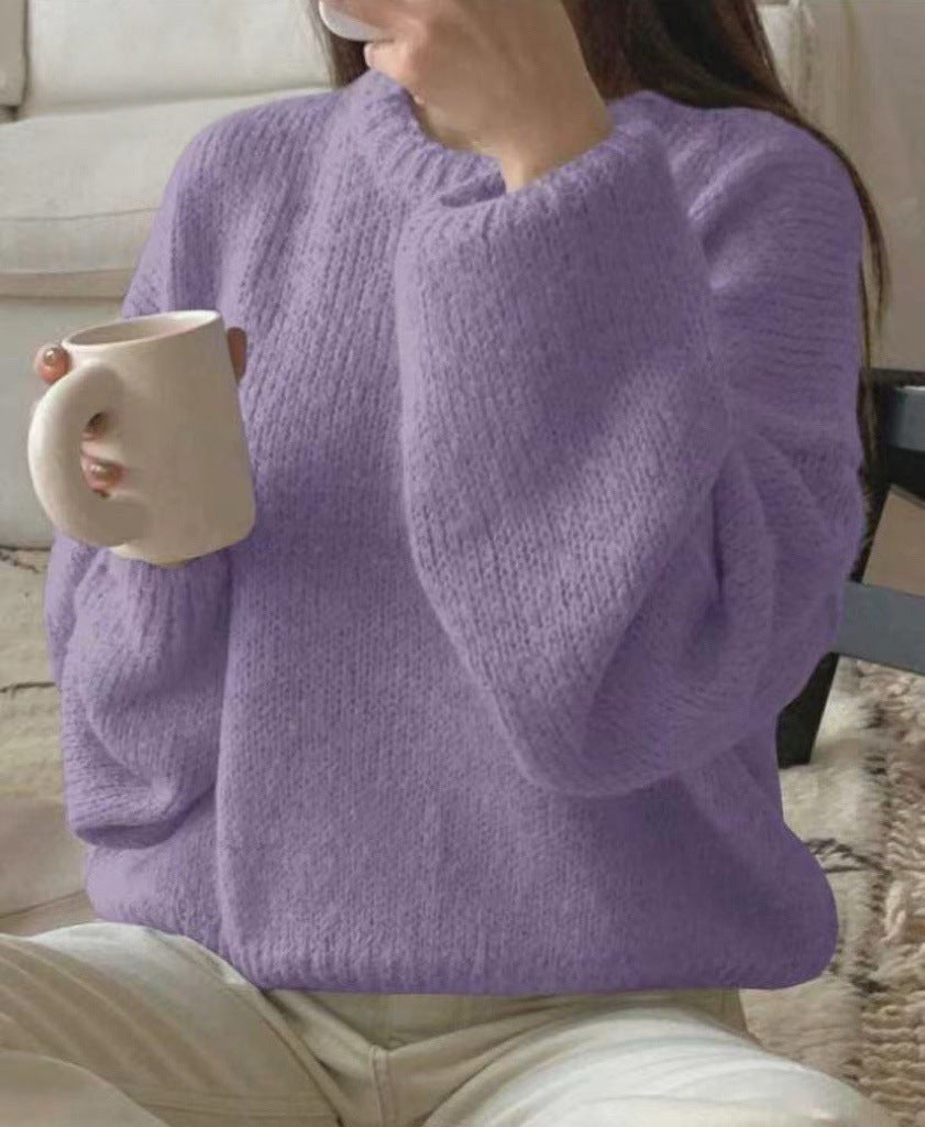 Pull en tricot confortable pour femmes avec coupe ample et détails côtelés classiques Chic und Stil