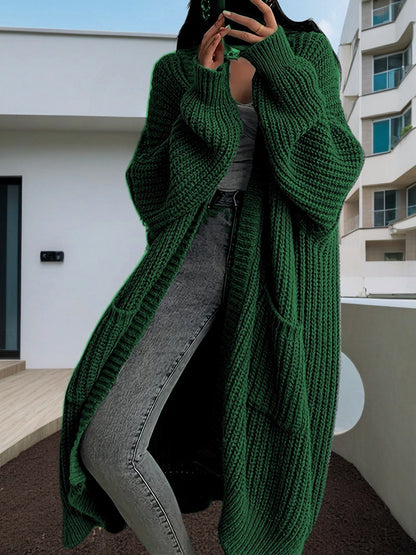 Cardigan long pour femmes avec une coupe décontractée et de grandes poches Chic und Stil