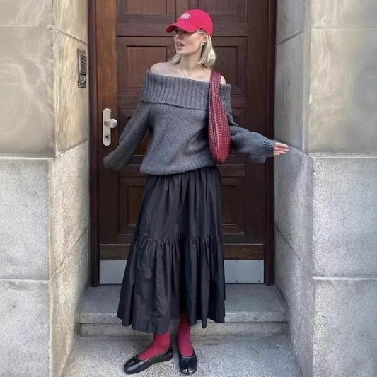 Pull off-shoulder pour femmes Chic und Stil