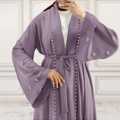 Dames Élégant Kimono avec des détails ornés de perles et une coupe ample Chic und Stil